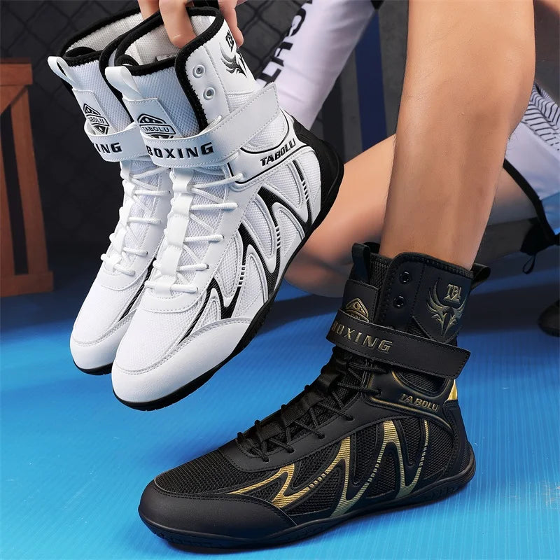 Boxing Shoes Men Fighting Training Professional Breathable Fighting Boxing Wrestling Squats Competition SneakersWrestling Shoes