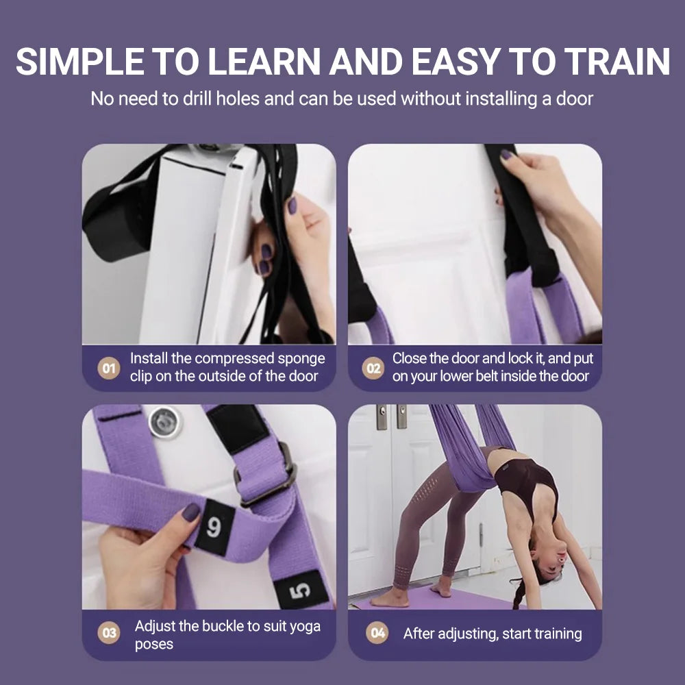 Aerial Yoga Strap Pull Rope Hammock Trainer