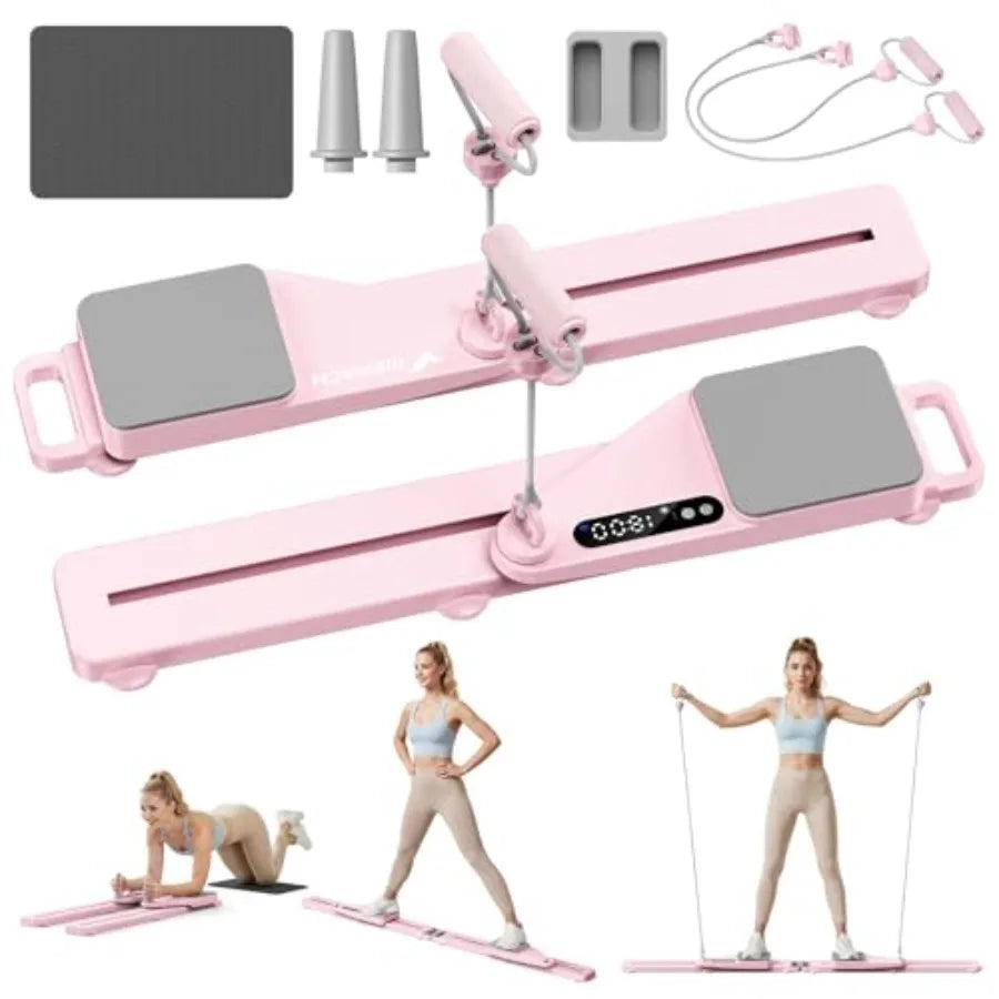 Pilates Board Multifunctional Abdominal Plate Detachable Ab Trainer Machine with Anti-Slip and Quiet Design Portable Pilates Re