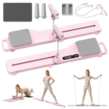 Pilates Board Multifunctional Abdominal Plate Detachable Ab Trainer Machine with Anti-Slip and Quiet Design Portable Pilates Re