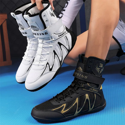 Boxing Shoes Men Fighting Training Professional Breathable Fighting Boxing Wrestling Squats Competition SneakersWrestling Shoes