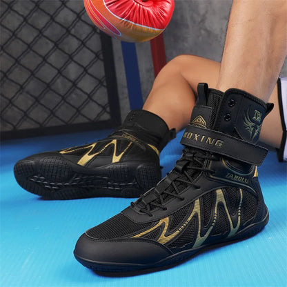 Boxing Shoes Men Fighting Training Professional Breathable Fighting Boxing Wrestling Squats Competition SneakersWrestling Shoes