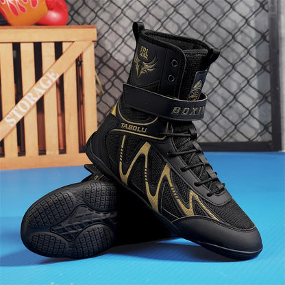 Boxing Shoes Men Fighting Training Professional Breathable Fighting Boxing Wrestling Squats Competition SneakersWrestling Shoes