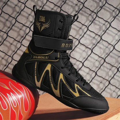 Boxing Shoes Men Fighting Training Professional Breathable Fighting Boxing Wrestling Squats Competition SneakersWrestling Shoes