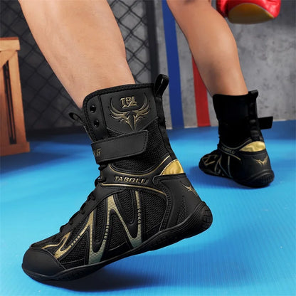 Boxing Shoes Men Fighting Training Professional Breathable Fighting Boxing Wrestling Squats Competition SneakersWrestling Shoes