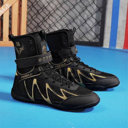 Boxing Shoes Men Fighting Training Professional Breathable Fighting Boxing Wrestling Squats Competition SneakersWrestling Shoes