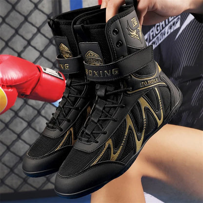 Boxing Shoes Men Fighting Training Professional Breathable Fighting Boxing Wrestling Squats Competition SneakersWrestling Shoes