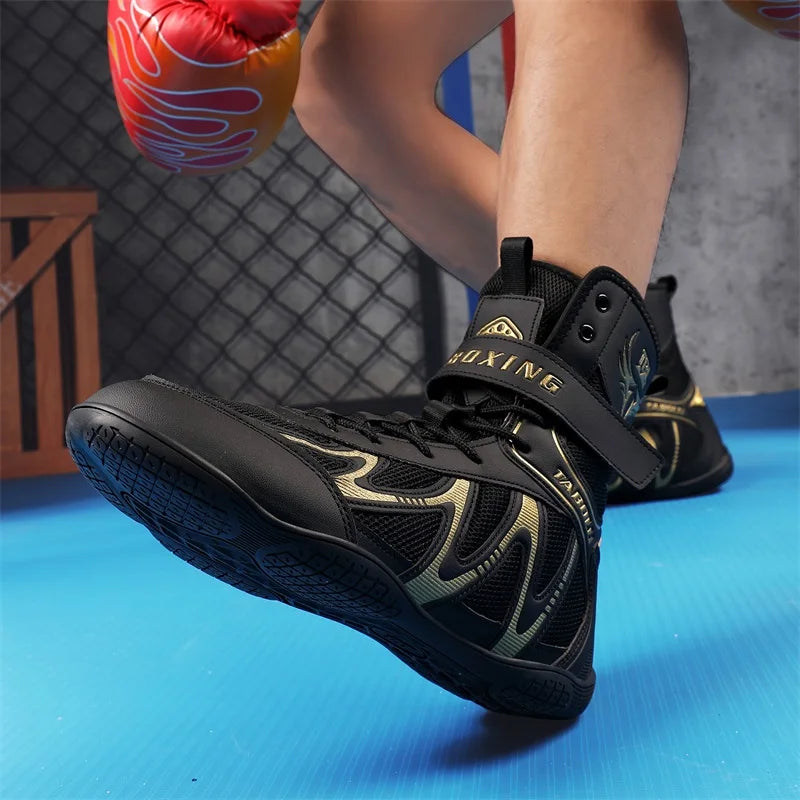 Boxing Shoes Men Fighting Training Professional Breathable Fighting Boxing Wrestling Squats Competition SneakersWrestling Shoes