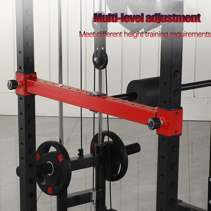 Comercial Power Cage Squat Rack Multi-Grip Pull-Up Bar, Adjustable Safety Bars, Strength Training for Home Gym 1