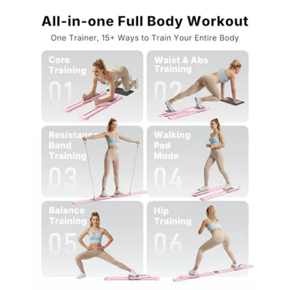 Pilates Board Multifunctional Abdominal Plate Detachable Ab Trainer Machine with Anti-Slip and Quiet Design Portable Pilates Re