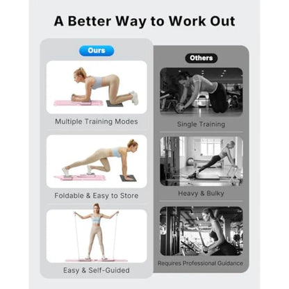 Pilates Board Multifunctional Abdominal Plate Detachable Ab Trainer Machine with Anti-Slip and Quiet Design Portable Pilates Re